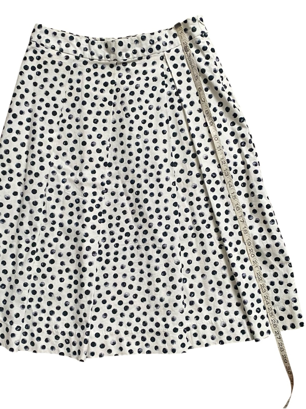 Who What Wear Polka Dot Pleated Skirt Women’s 8 White and Black - Picture 6 of 6